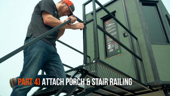 attaching porch stair railing to ambush elevation kit